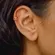 Brinco Piercing Pressão Coração Vazado