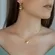 Colar Choker Corrente Elo Português Pingente Coração Banhado a Ouro 18 k