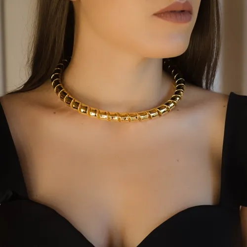 Colar Choker Espiral Thássia
