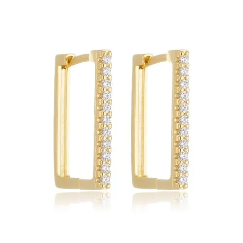 Argola Articulada Quadrada Zircônias M