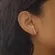 Brinco Earhook Oval Fileira Zircônia