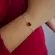 Pulseira Corrente Corzação Pedra Zircônia