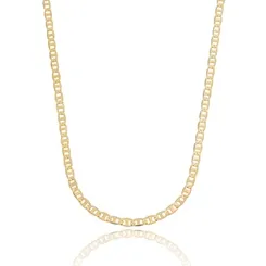 Corrente Masculina Piastrine 4 MM Banhada a Ouro 18 k