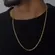 Corrente Masculina Piastrine 4 MM Banhada a Ouro 18 k