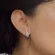 Brinco Earhook Três Fileiras Zircônias