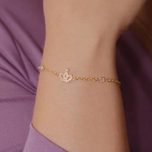Pulseira Coroa Zircônia