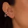Brinco Piercing Três tiras Pingente Gota