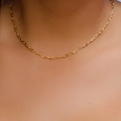 Colar Choker Corrente Cartier 2,8 MM Banhado a Ouro 18k