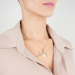 Colar Profissão Química Banhado a Ouro 18k
