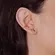 Brinco Earcuff Navetes Coloridas com Piercing