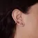 Brinco Earcuff Navetes Coloridas com Piercing
