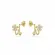 Brinco Earcuff Florzinha Cristal e Borboleta Lisa