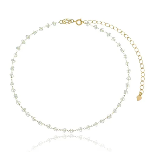 Colar Choker de Cristais Assimétricos Banhado a Ouro 18K