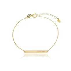 Pulseira Palquinha Retangular Gratidão