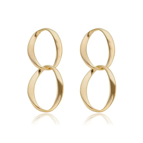 Brinco Dois Aros Entrelaçados
