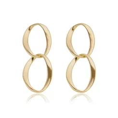 Brinco Dois Aros Entrelaçados