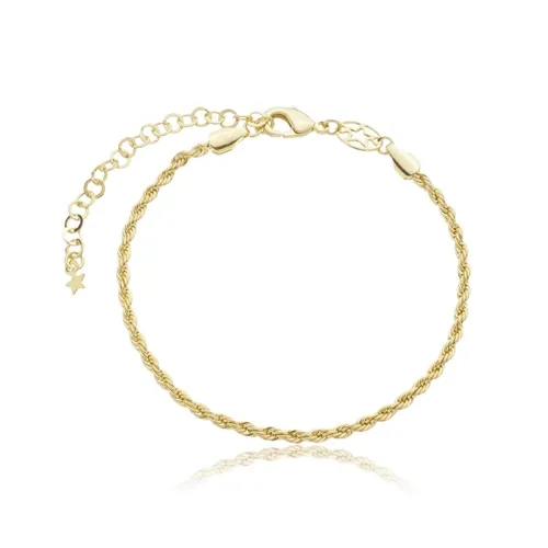 Pulseira Fio Baiano 3 mm Banhada a Ouro 18k