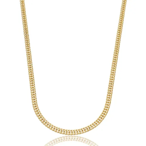 Corrente Masculina Dupla 4 mm Banhada a Ouro 18 k