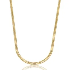 Corrente Masculina Dupla 4 mm Banhada a Ouro 18 k