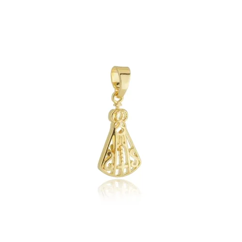 Pingente Nossa Senhora Tamanho P Banhado a Ouro 18 k