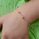 Pulseira Infantil Canutilhos e Cristais Coloridos