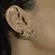 Brinco Earcuff Doze Fileiras Zircônias Coloridas