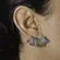 Brinco Earcuff Doze Fileiras Zircônias Coloridas