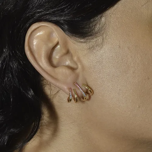 Brinco Earcuff Quatro Fileiras