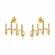 Brinco Earcuff Quatro Fileiras