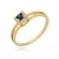 Anel Formatura Quadrado Banhado a Ouro 18 k