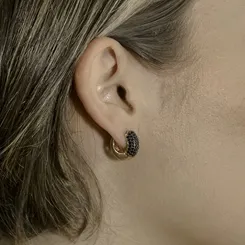 Brinco Argola Articulada Zircônias 6 MM